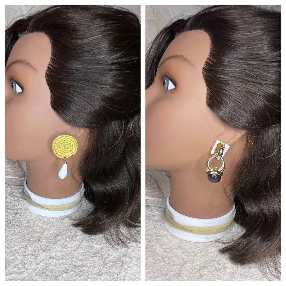 Fashion vintage clip on earring set of 2
